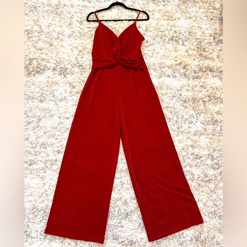 DressUp Burgundy Glitter Jumpsuit